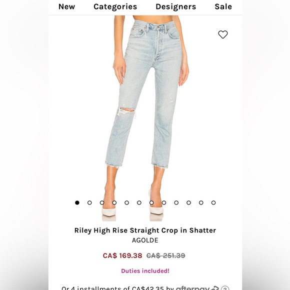 Riley High Rise Straight Crop in Shatter
AGOLDE - Picture 1 of 4